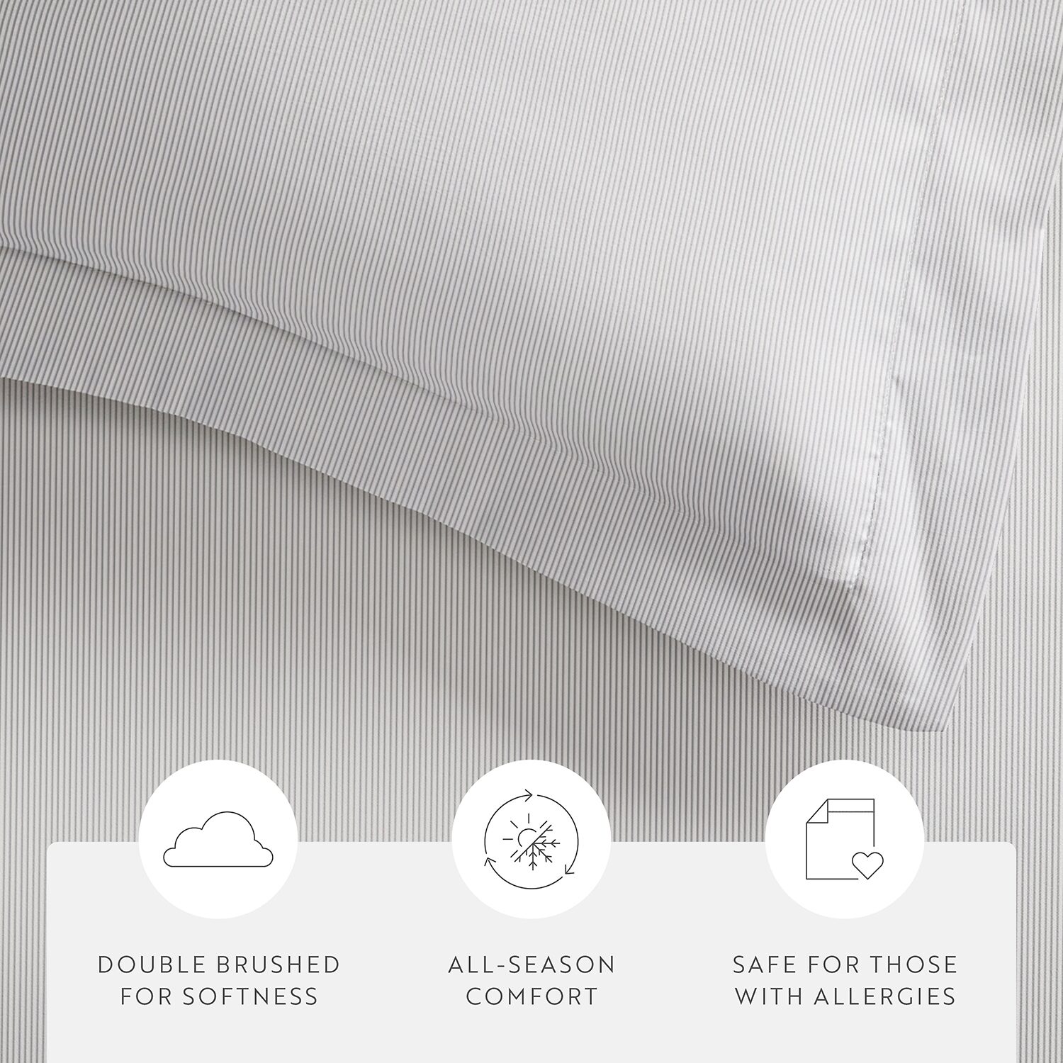 Casual Comfort Premium Ultra Soft Pinstriped Duvet Cover Set