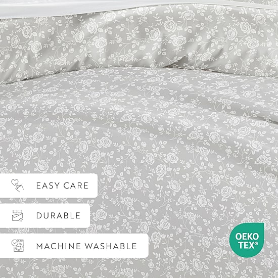 Casual Comfort Premium Ultra Soft Rose Gray Duvet Cover Set