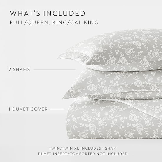 Casual Comfort Premium Ultra Soft Rose Gray Duvet Cover Set