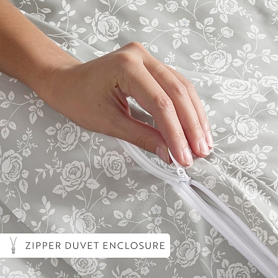 Casual Comfort Premium Ultra Soft Rose Gray Duvet Cover Set