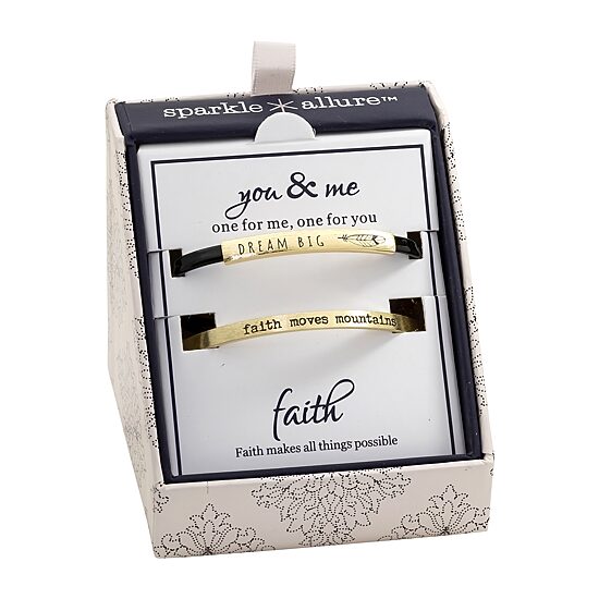 Sparkle Allure You & Me Womens 2-pc. 14K Gold Over Brass Bracelet Set