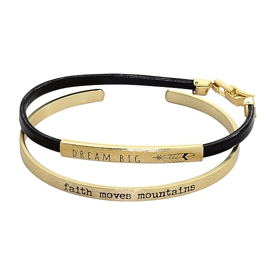 Sparkle Allure You & Me Womens 2-pc. 14K Gold Over Brass Bracelet Set