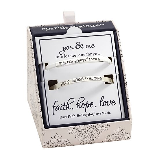 Sparkle Allure You & Me Womens 2-pc. Pure Silver Over Brass Bracelet Set