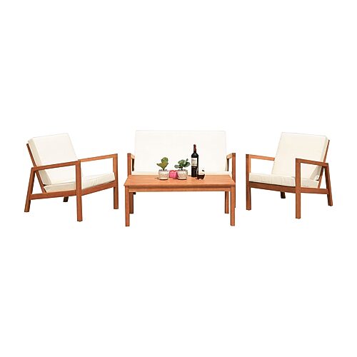 Safavieh Larence Patio Collection 4-pc. Conversation Set, One Size, Brown