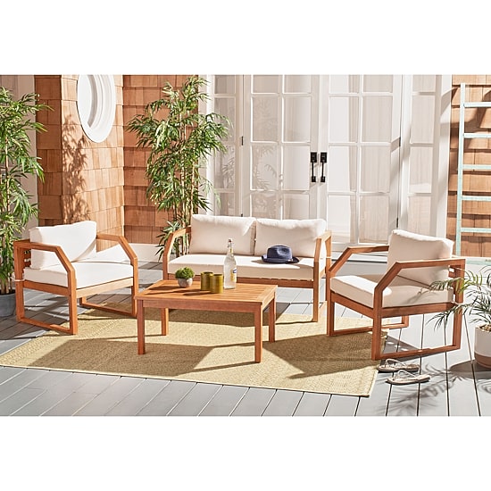 Safavieh Dren Collection 4-pc. Conversation Set Weather Resistant