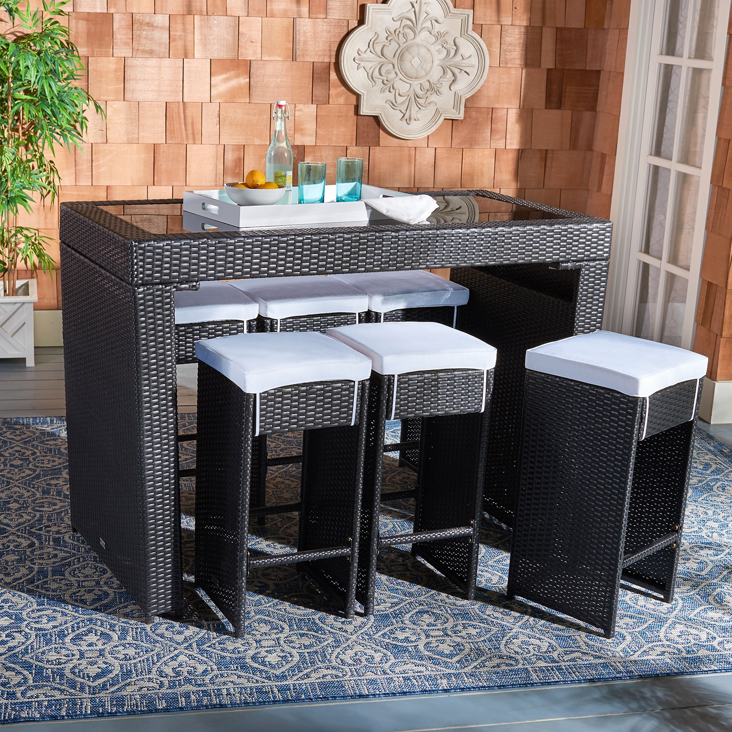 Safavieh Horus Patio Collection 7-pc. Weather Resistant Rectangular Dining Set