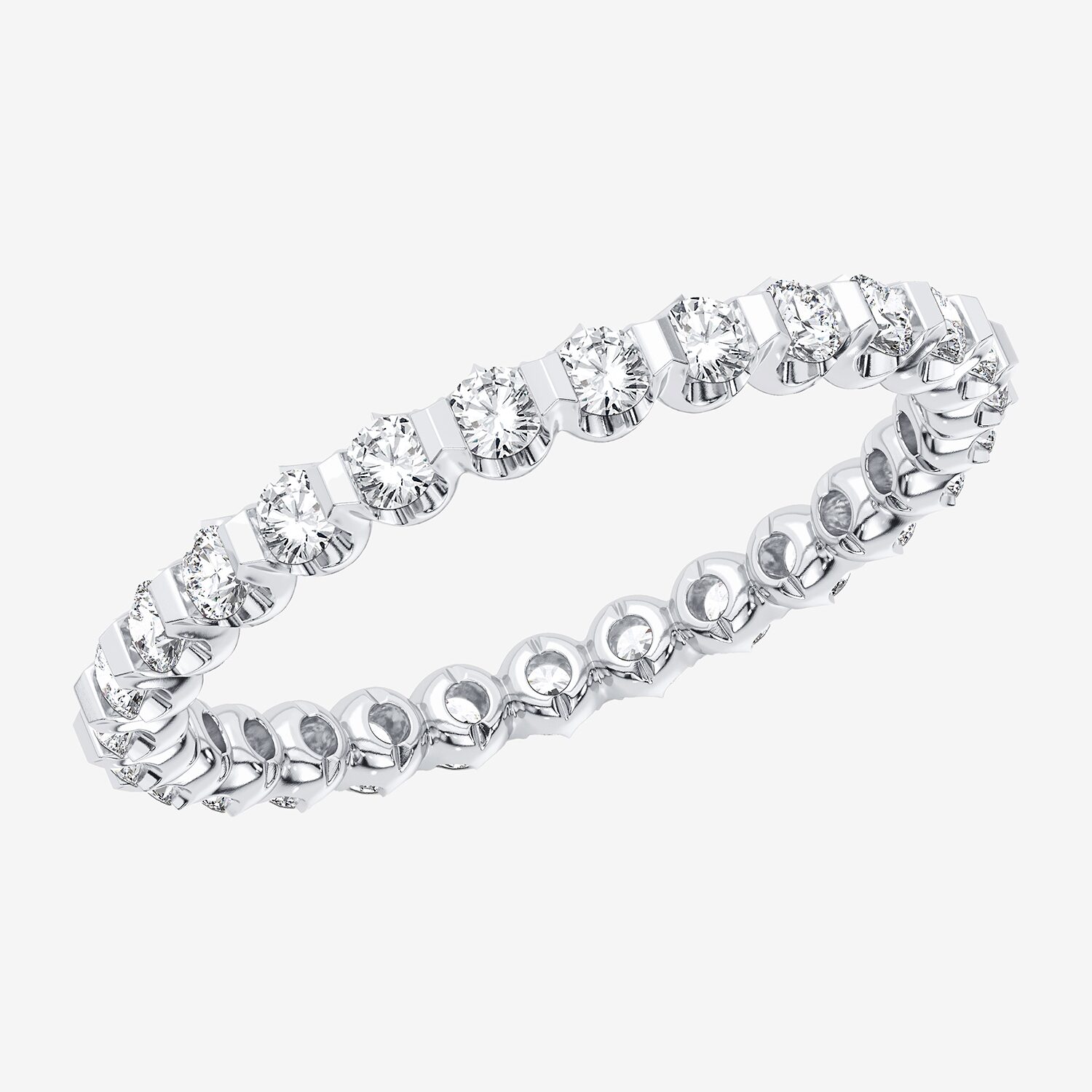 H-I / Si1-Si2) Womens 1 CT. T.W. Lab Grown White Diamond 10K Gold Eternity Wedding Band