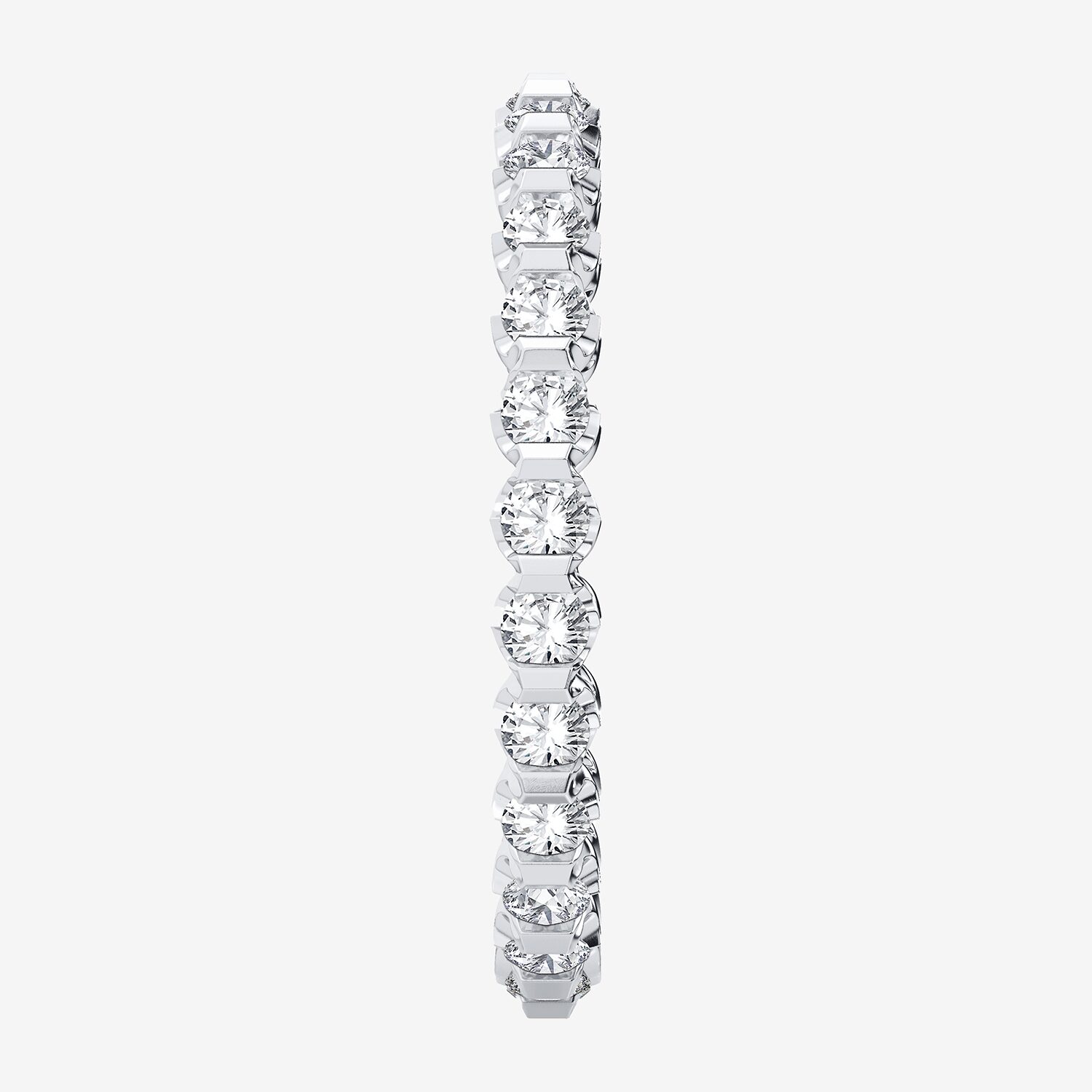H-I / Si1-Si2) Womens 1 CT. T.W. Lab Grown White Diamond 10K Gold Eternity Wedding Band
