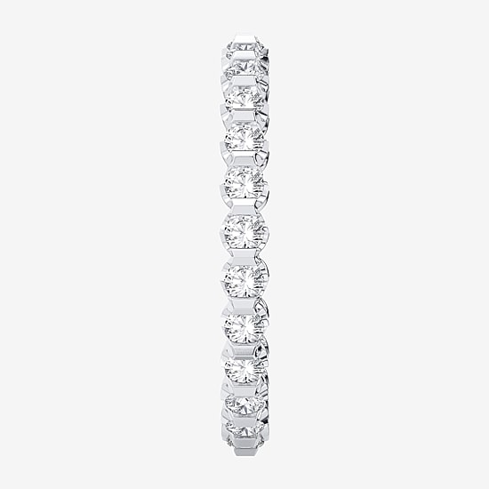 (H-I / Si1-Si2) Womens 1 CT. T.W. Lab Grown White Diamond 10K Gold Eternity Wedding Band