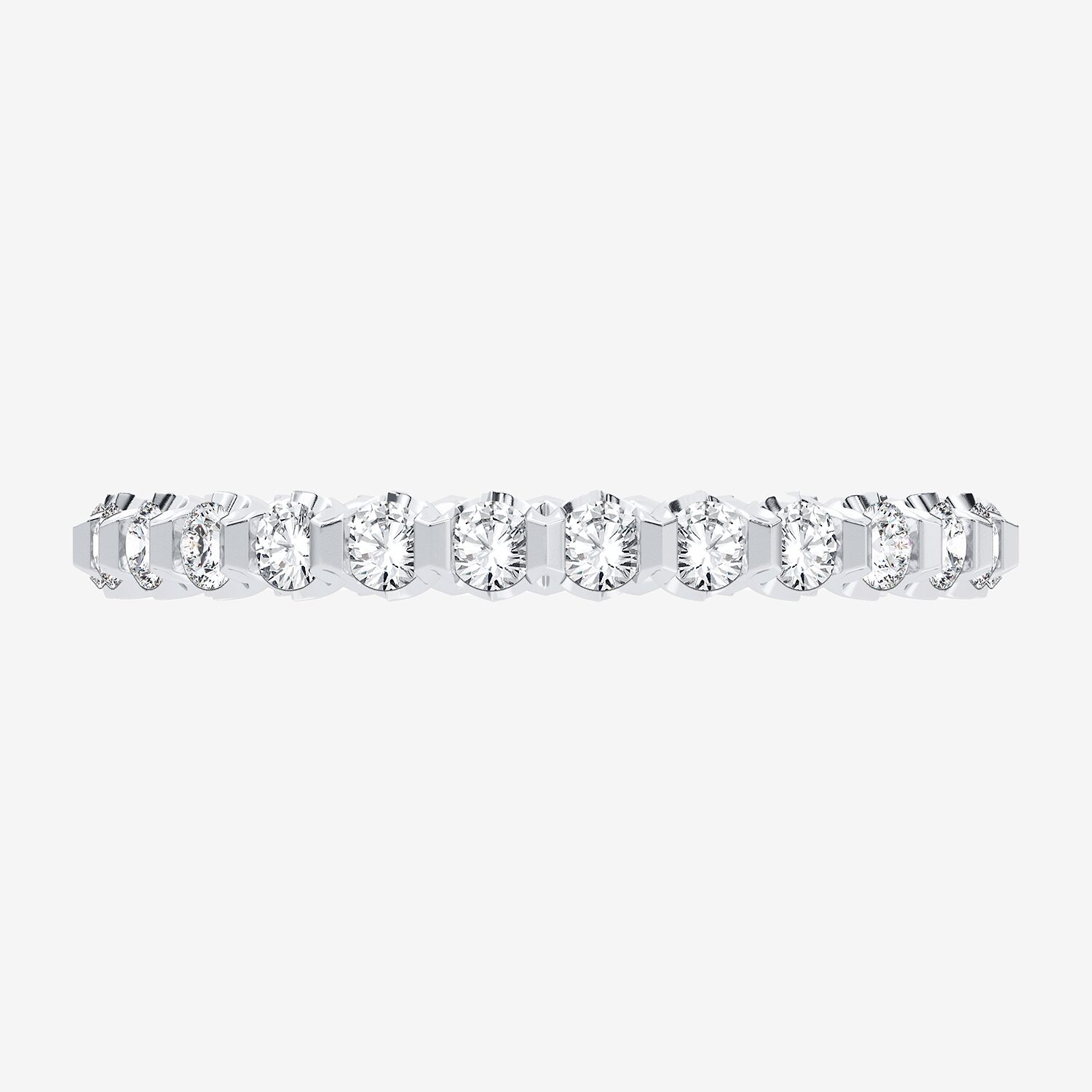 H-I / Si1-Si2) Womens 1 CT. T.W. Lab Grown White Diamond 10K Gold Eternity Wedding Band