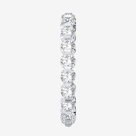 (H-I / Si1-Si2) Womens 2.5MM 2 CT. T.W. Lab Grown White Diamond 10K Gold Eternity Wedding Band
