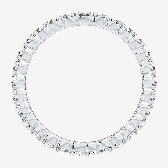 (H-I / Si1-Si2) Womens 1 CT. T.W. Lab Grown White Diamond 10K Gold Eternity Wedding Band