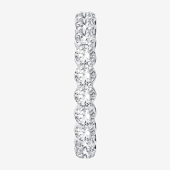 (H-I / Si1-Si2) Womens 2.5MM 2 CT. T.W. Lab Grown White Diamond 10K Gold Eternity Wedding Band