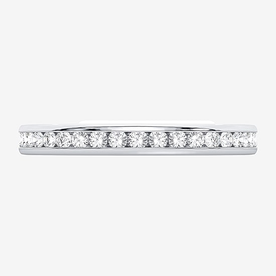 (H-I / Si1-Si2) Womens 1/2 CT. T.W. Lab Grown White Diamond 10K Gold Eternity Wedding Band