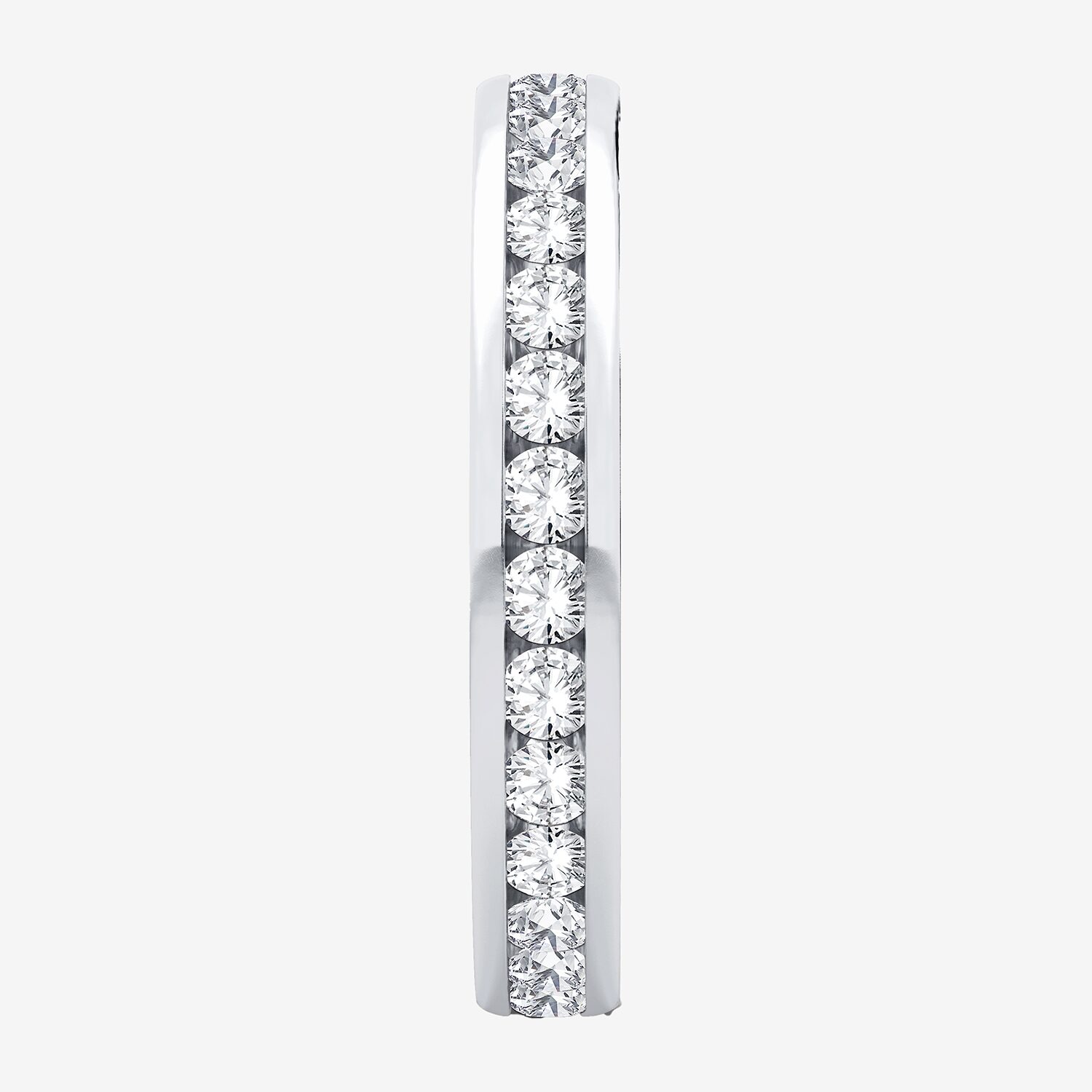H-I / Si1-Si2) Womens 3MM CT. T.W. Lab Grown White Diamond 10K Gold Eternity Wedding Band