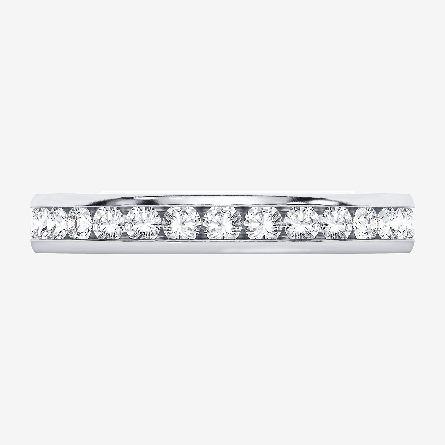 H-I / Si1-Si2) Womens 3MM CT. T.W. Lab Grown White Diamond 10K Gold Eternity Wedding Band