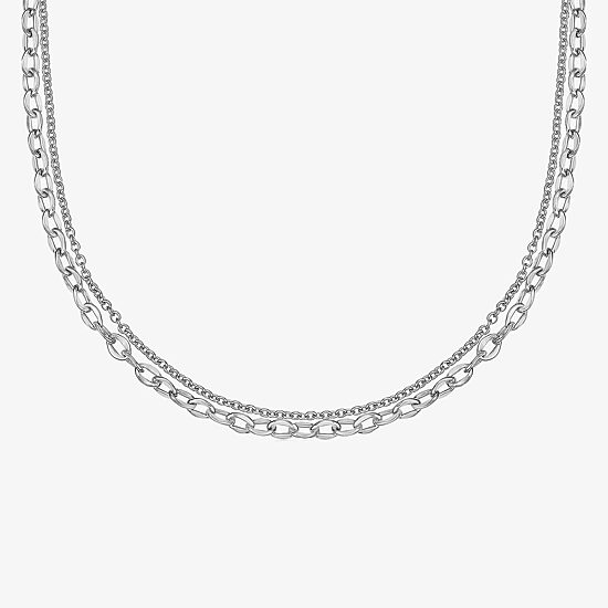 Mens Stainless Steel 22 Inch Link Chain Necklace