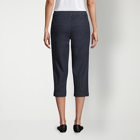 St. John's Bay Secretly Slender Womens Straight Mid Rise Capri Pant