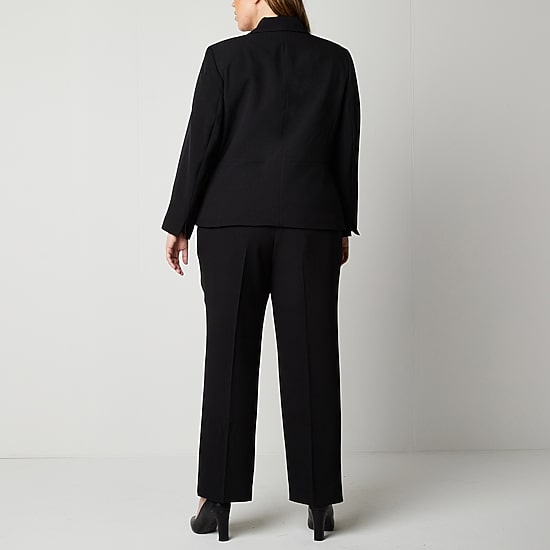 Le Suit Straight Leg Womens-Plus 2-pc. Pant Suit