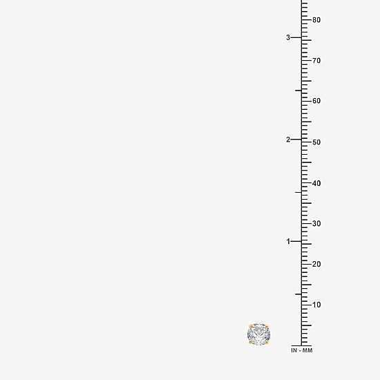 (F / SI1-SI2) Ever Star 1 1/2 CT. T.W. Lab Grown White Diamond 14K Gold 4.4mm Single Earring