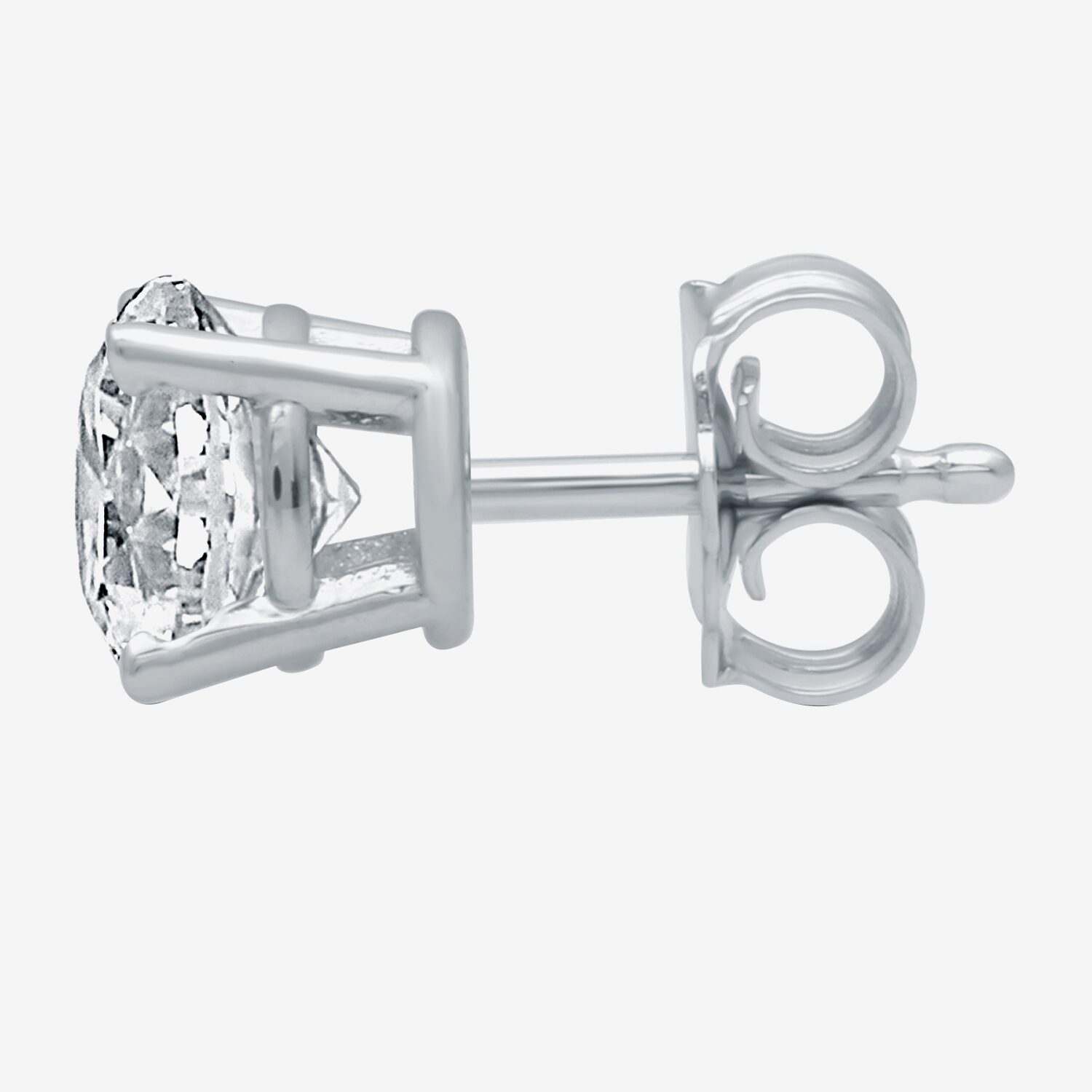 (H-I / I1) Ever Star 1 CT. T.W. Lab Grown White Diamond 10K Gold 6.3mm Single Earring