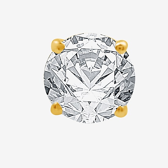 Ever Star 2 CT. T.W. Lab Grown White Diamond 14K Gold 8mm Single Earring