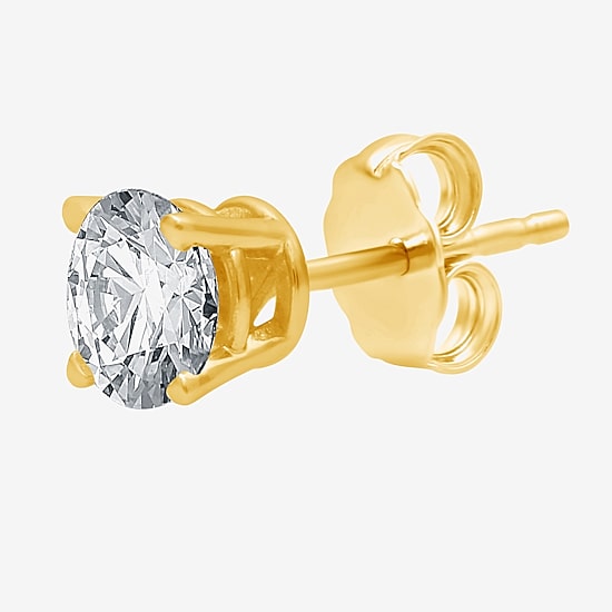 (H-I / I1) Ever Star 1 CT. T.W. Lab Grown White Diamond 10K Gold 6.3mm Single Earring