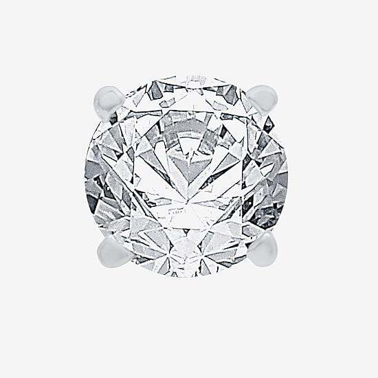 Classic Collection 1 CT. T.W. Natural White Diamond in 10K or 14K Gold 6.3mm Single Earring