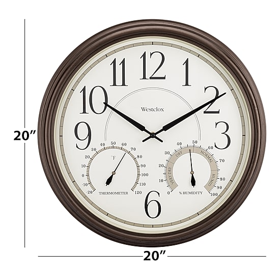 Westclox 20" Indoor/Outdoor Wall Clock