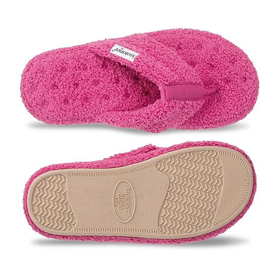 Isotoner Joey Soft Pile Thong Womens Round Slip-On Shoe