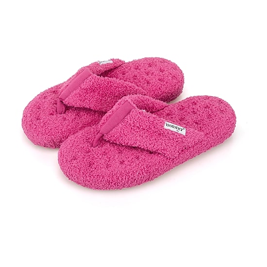 Isotoner Joey Soft Pile Thong Womens Round Slip-On Shoe