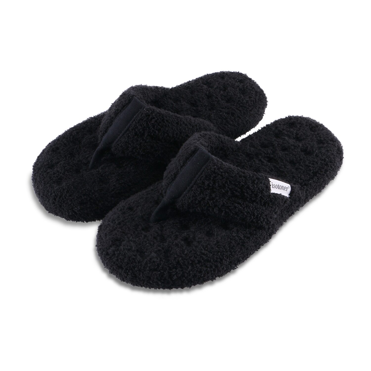 Isotoner Joey Soft Pile Thong Womens Round Slip-On Shoe