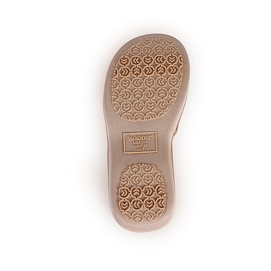 Isotoner Seersucker Thong Womens Round Slip-On Shoe