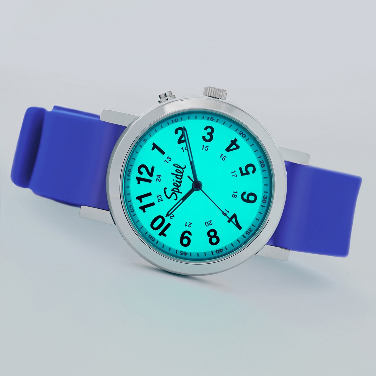 Speidel Medi Glow Unisex Adult Blue Strap Watch 60370012