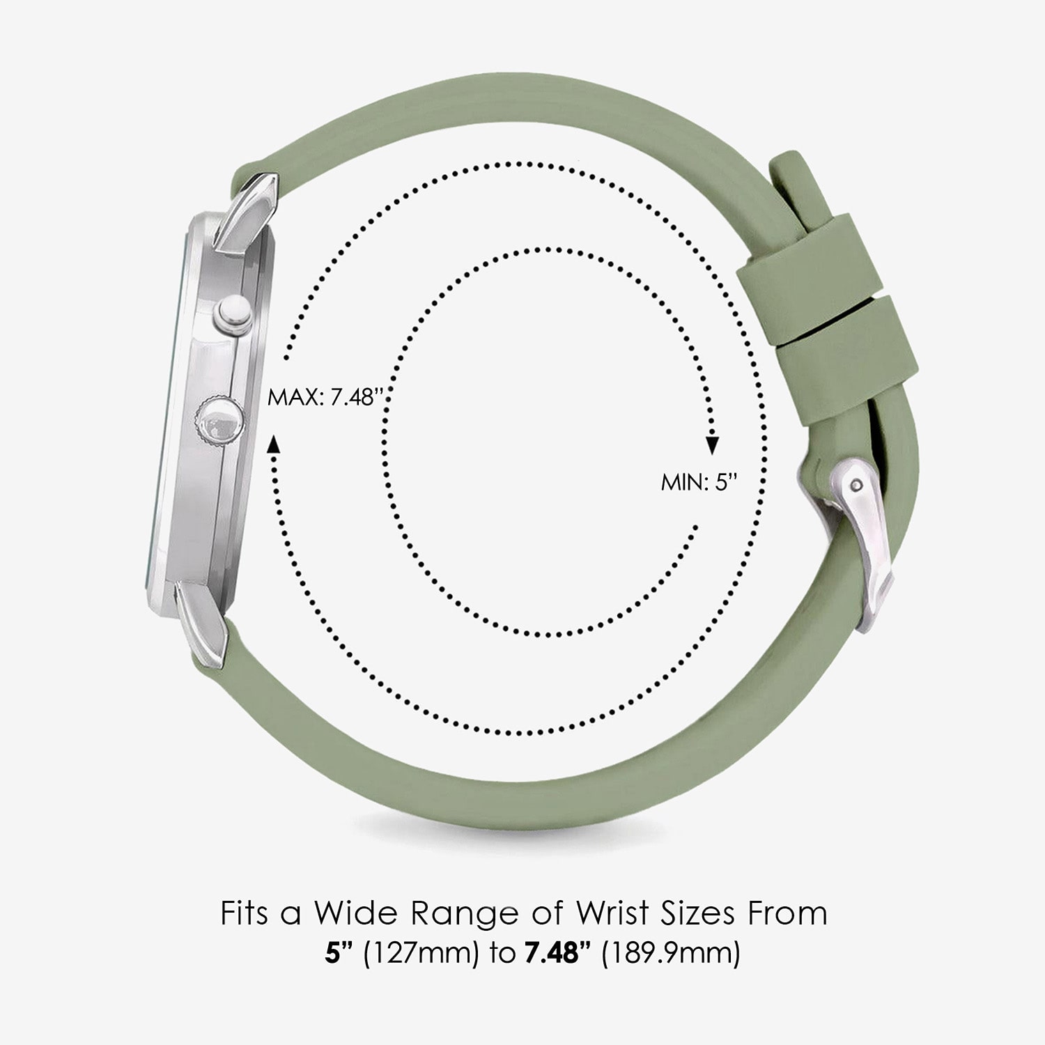 Speidel Medi Glow Unisex Adult Green Strap Watch 60370021