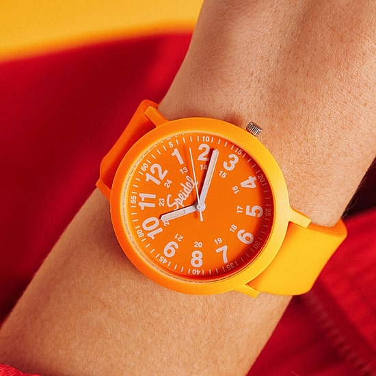 Speidel Color Pop Unisex Adult Orange Strap Watch 60910023