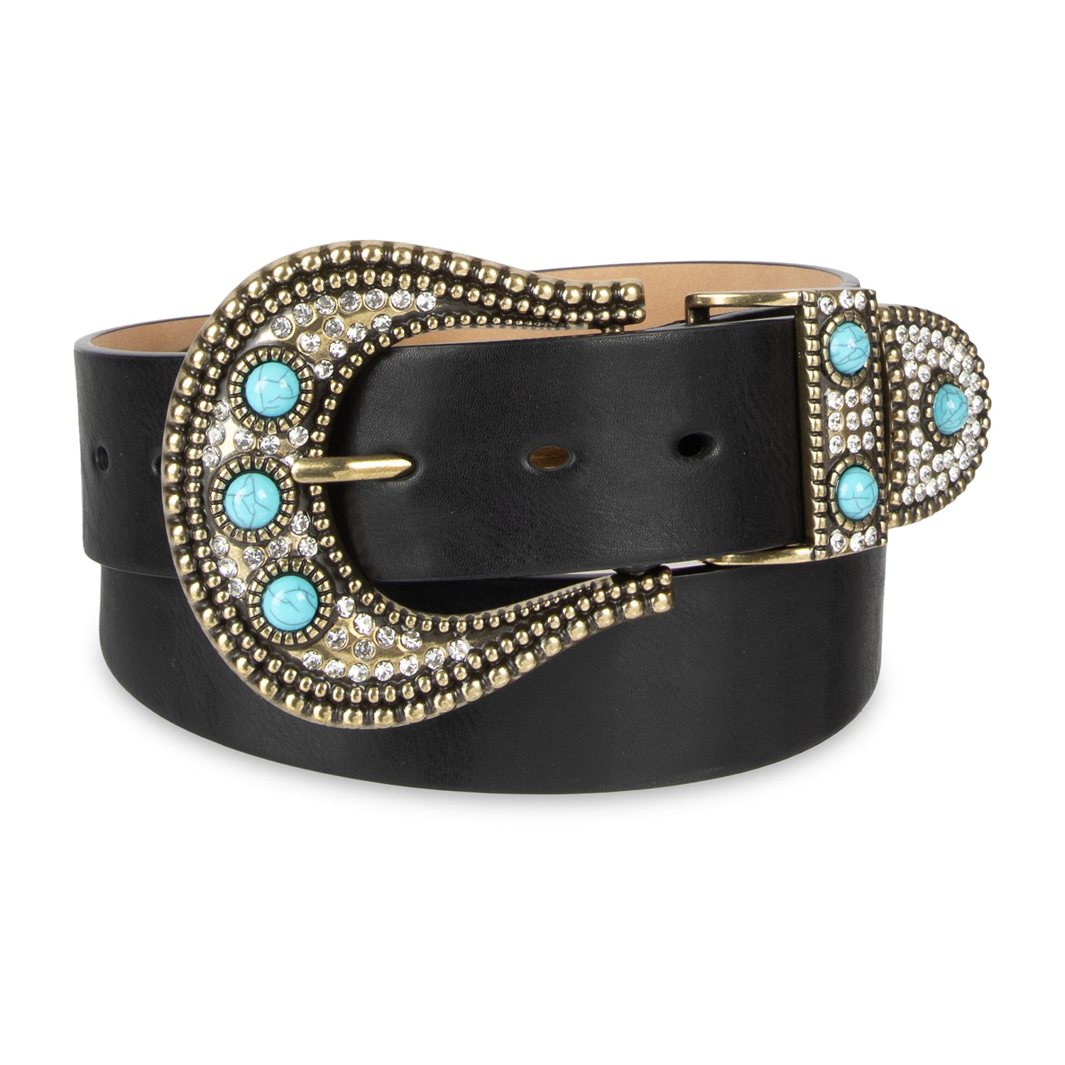 JS Jessica Simpson Turquoise Accented Casual Hip Belt Womens
