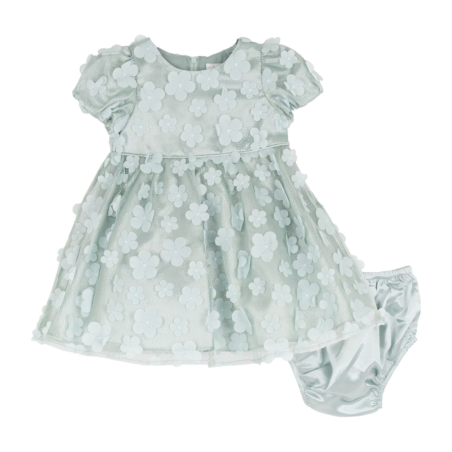 Rare Editions Baby Girls Short Sleeve Cap A-Line Dress