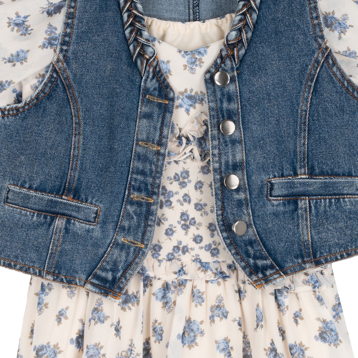 Rare Editions Big Kid Girls Floral 2-pc. Dress Set