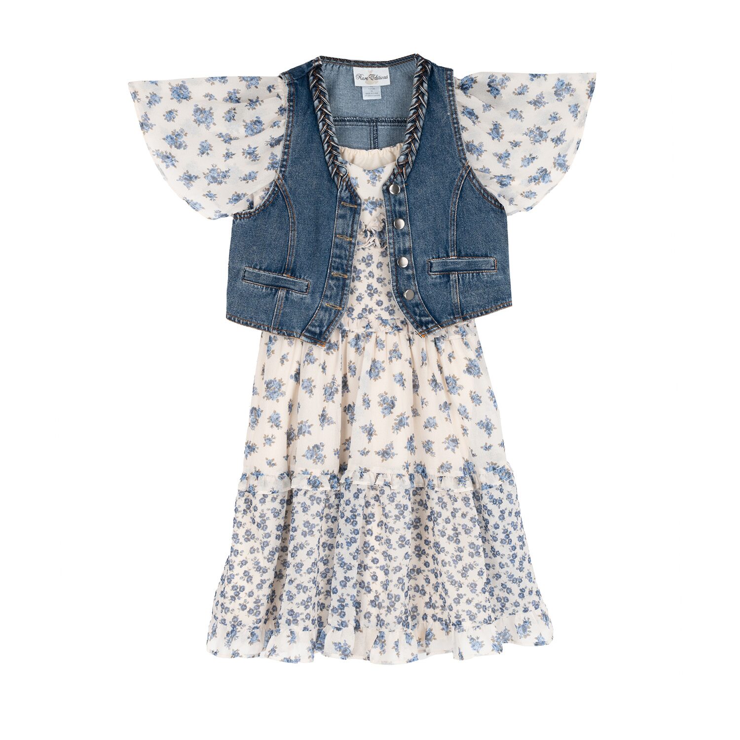 Rare Editions Big Kid Girls Floral 2-pc. Dress Set
