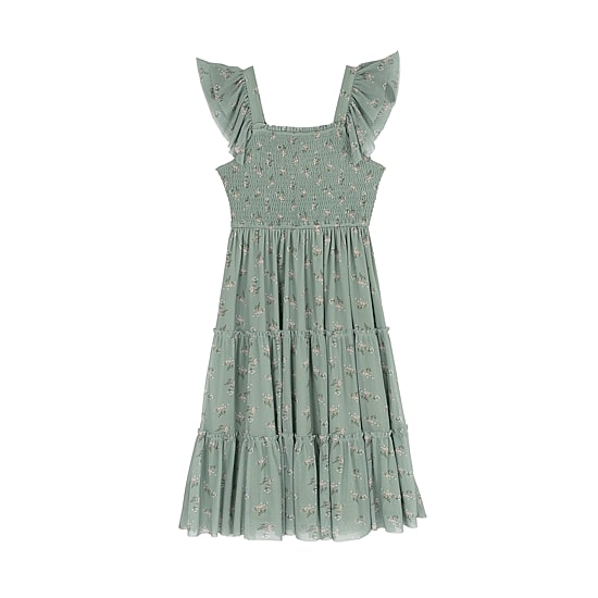 Rare Editions Big Kid Girls Short Sleeve Flutter Maxi Dress