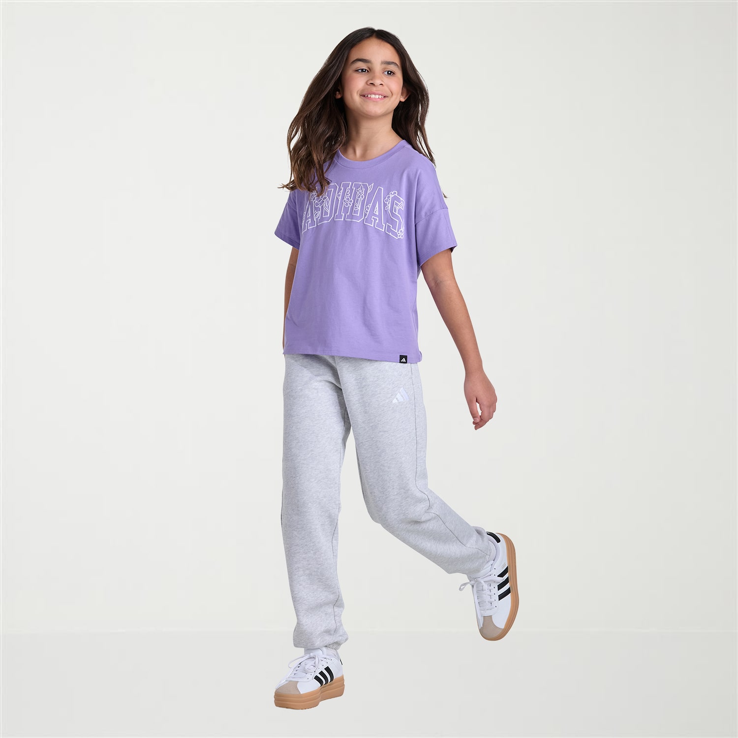 adidas Big Kid Girls Cuffed Regular Fit Jogger Pant