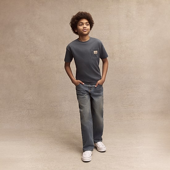 Levi's® Big Kid Boys Adjustable Waist 565™ Straight Leg Loose Fit Jean