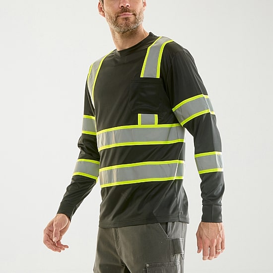 Hallstatt Workwear Mens High Visibility Long Sleeve Safety Shirt