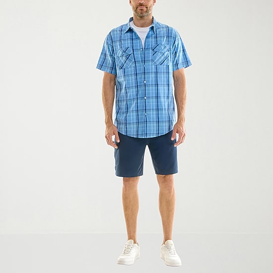 Hallstatt Workwear Mens Short Sleeve Regular Fit Button-Down Shirt