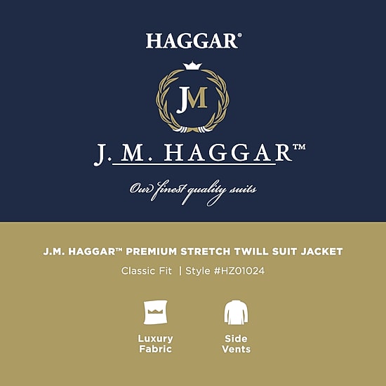Haggar JMH Mens Classic Fit Plaid Suit Jacket