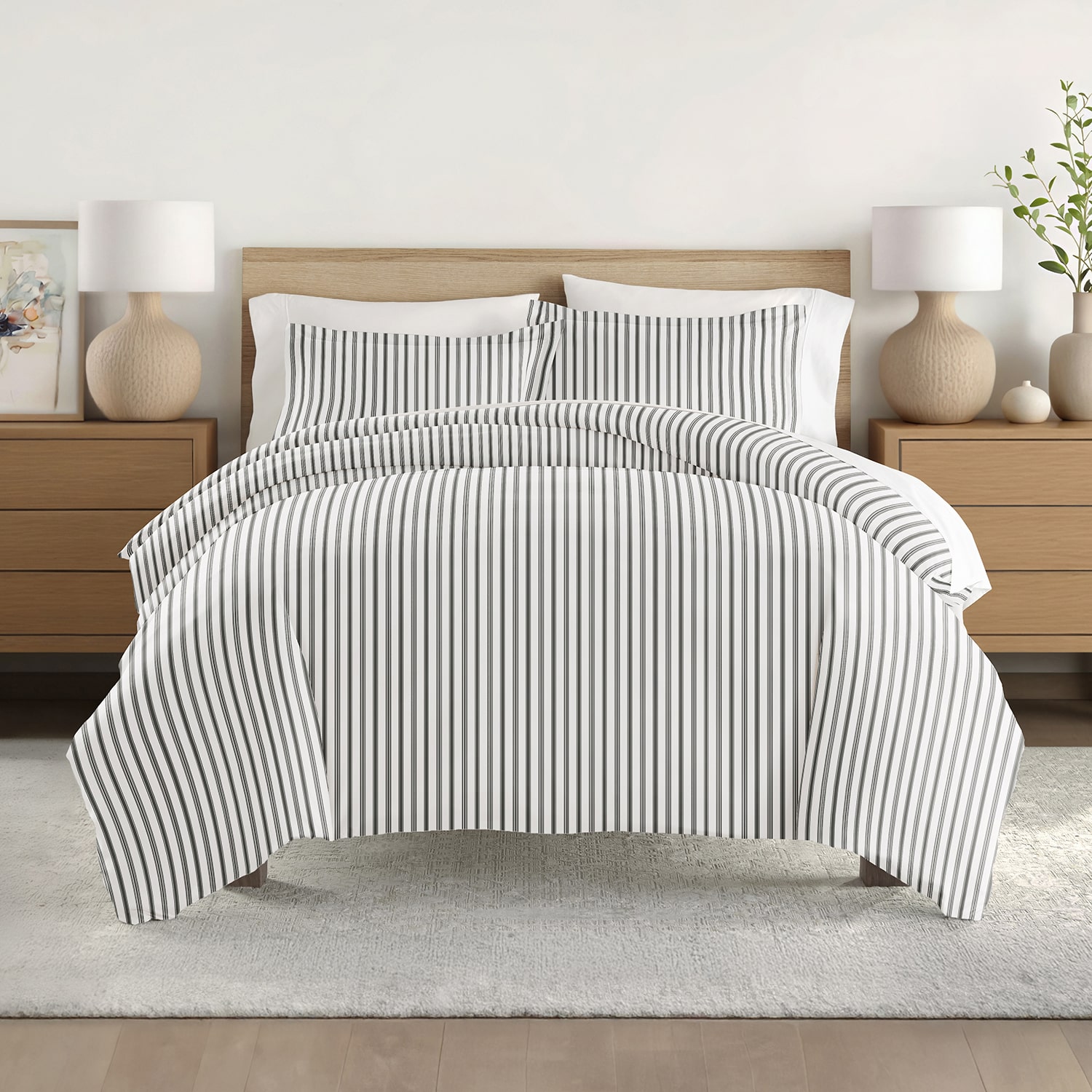 Casual Comfort Premium Ultra Soft Vertical Dreams  Duvet Cover Set
