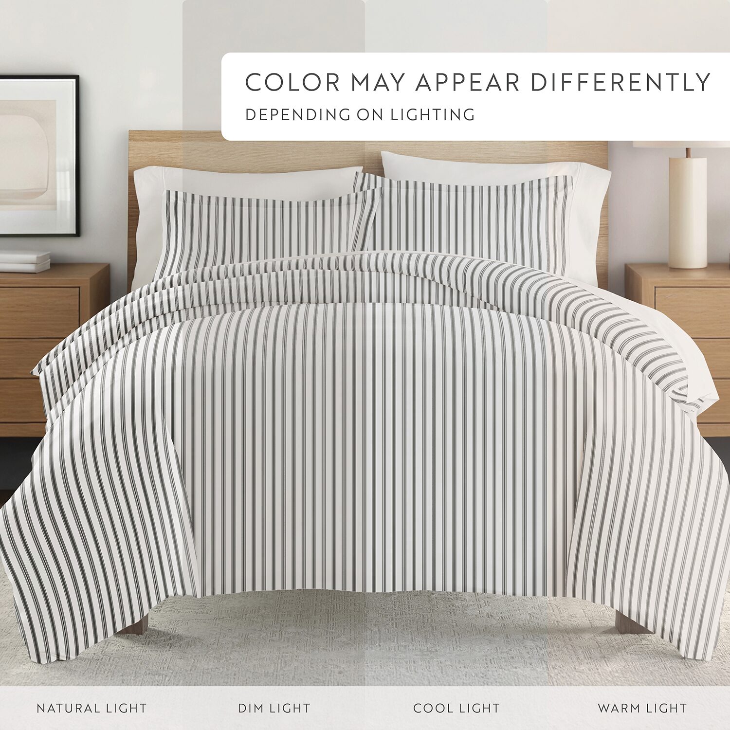 Casual Comfort Premium Ultra Soft Vertical Dreams  Duvet Cover Set