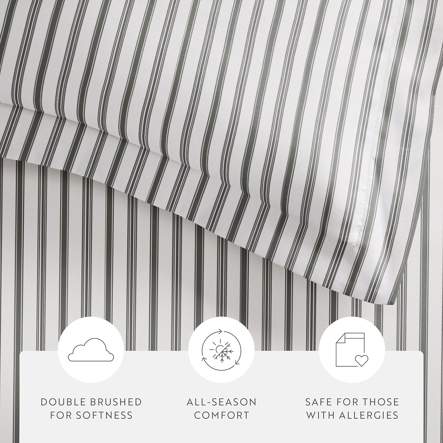 Casual Comfort Premium Ultra Soft Vertical Dreams  Duvet Cover Set