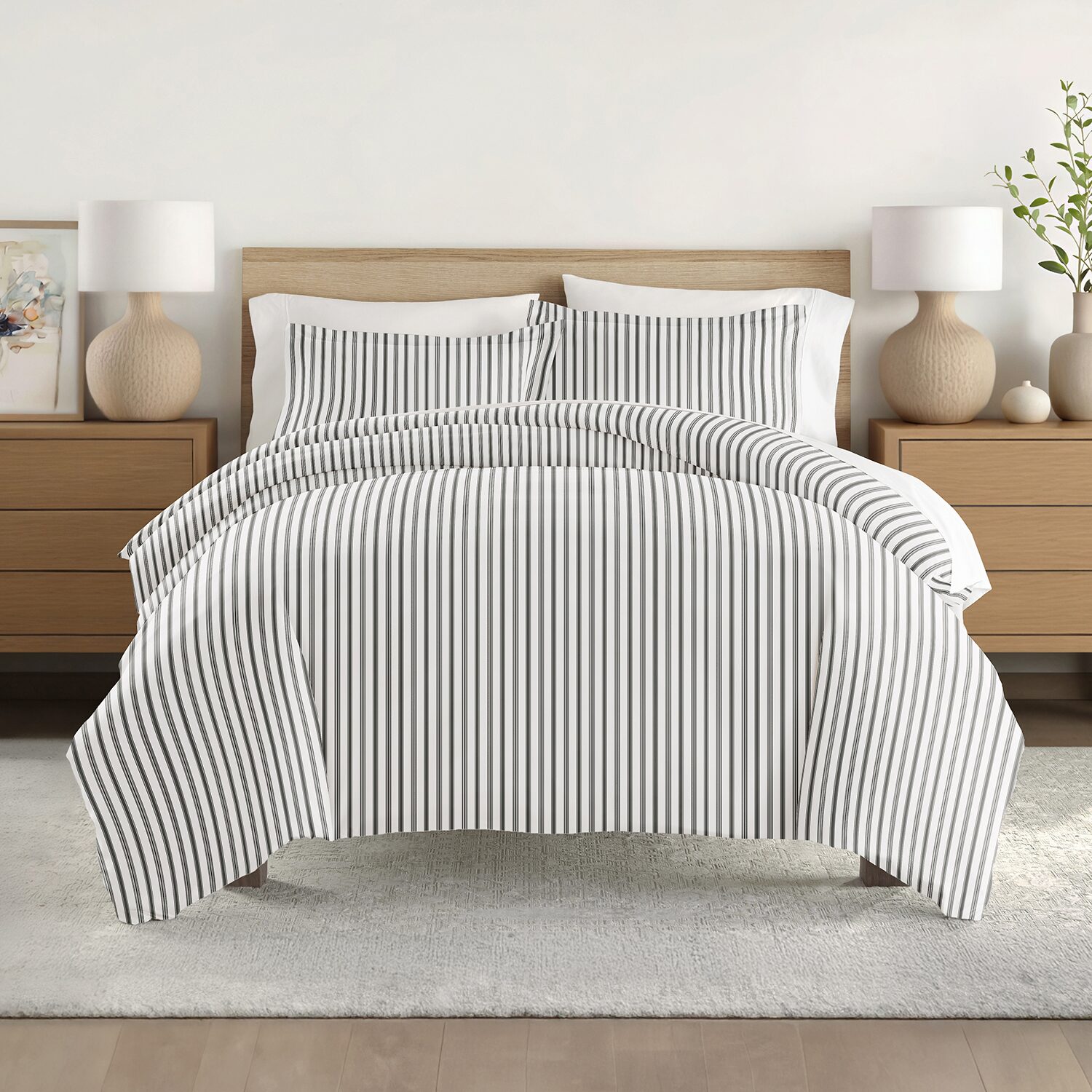 Casual Comfort Premium Ultra Soft Vertical Dreams  Duvet Cover Set